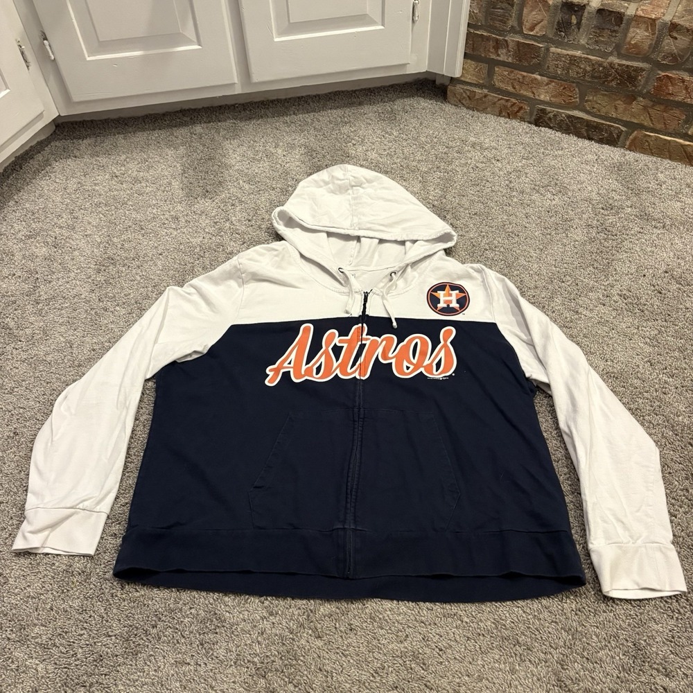 New Era Genuine Merchandise Houston Astro's Full Zip Sweatshirt Women's Plus 4x
